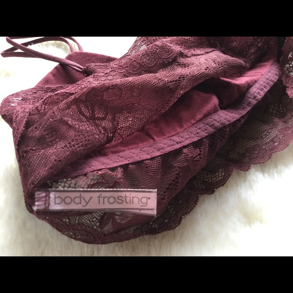 ♥️Body Frosting♥️ | Longline Lace Bralette - Berry - Picture 5 of 13